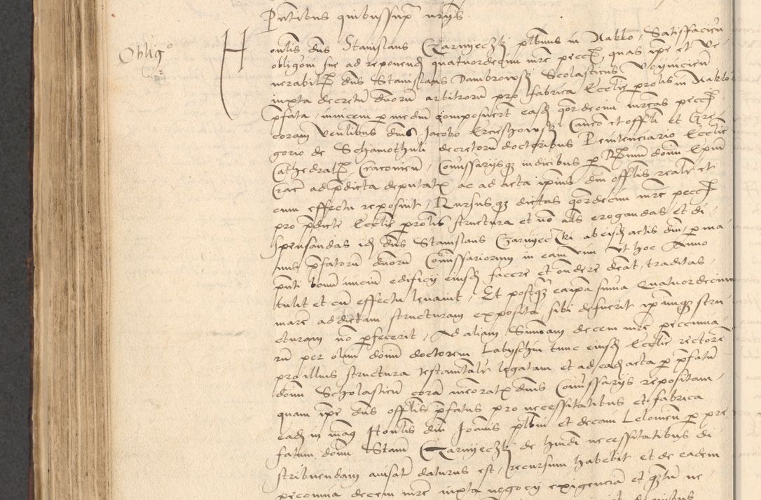 Zdjęcie nr 714 dla obiektu archiwalnego: INRI. Acta actorum, obligacionum et sentenciarum tam interlocutoriarum quam diffinitivarum coram reverendo patre ac egregio viro domino Jacobo Erciss[o]wski decretorum doctorem, canonico et officiali generali Cracoviensi ad annum Domini 1528, indicionem primam, pontificatus sanctissimi in Christo patris et domini domini Clementis divina probidendcia pape seprtimi, annum quintum, per Stanislaum de Mordi legalem consistorii notarium omine felici inchoantur