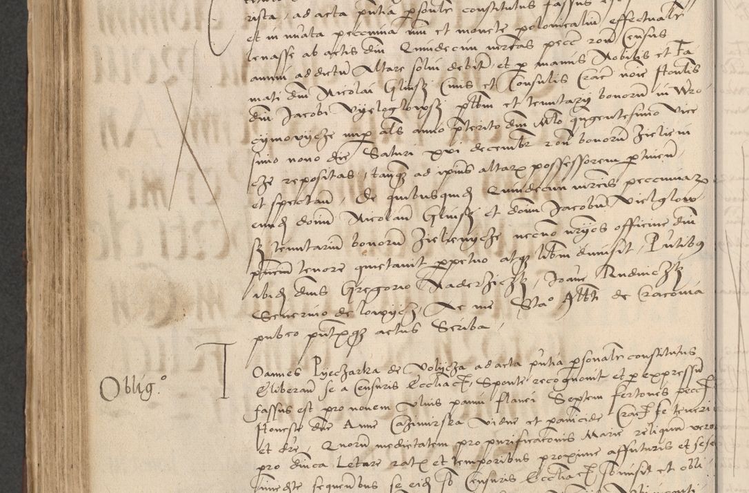 Zdjęcie nr 708 dla obiektu archiwalnego: INRI. Acta actorum, obligacionum et sentenciarum tam interlocutoriarum quam diffinitivarum coram reverendo patre ac egregio viro domino Jacobo Erciss[o]wski decretorum doctorem, canonico et officiali generali Cracoviensi ad annum Domini 1528, indicionem primam, pontificatus sanctissimi in Christo patris et domini domini Clementis divina probidendcia pape seprtimi, annum quintum, per Stanislaum de Mordi legalem consistorii notarium omine felici inchoantur