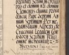 Zdjęcie nr 707 dla obiektu archiwalnego: INRI. Acta actorum, obligacionum et sentenciarum tam interlocutoriarum quam diffinitivarum coram reverendo patre ac egregio viro domino Jacobo Erciss[o]wski decretorum doctorem, canonico et officiali generali Cracoviensi ad annum Domini 1528, indicionem primam, pontificatus sanctissimi in Christo patris et domini domini Clementis divina probidendcia pape seprtimi, annum quintum, per Stanislaum de Mordi legalem consistorii notarium omine felici inchoantur