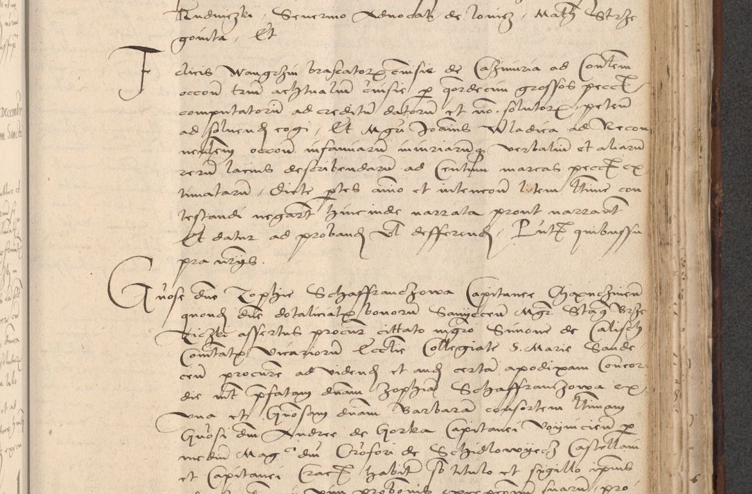 Zdjęcie nr 703 dla obiektu archiwalnego: INRI. Acta actorum, obligacionum et sentenciarum tam interlocutoriarum quam diffinitivarum coram reverendo patre ac egregio viro domino Jacobo Erciss[o]wski decretorum doctorem, canonico et officiali generali Cracoviensi ad annum Domini 1528, indicionem primam, pontificatus sanctissimi in Christo patris et domini domini Clementis divina probidendcia pape seprtimi, annum quintum, per Stanislaum de Mordi legalem consistorii notarium omine felici inchoantur
