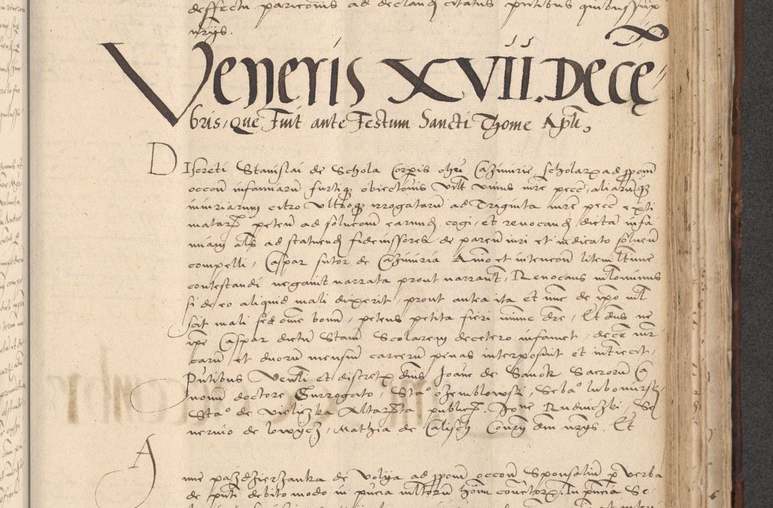 Zdjęcie nr 699 dla obiektu archiwalnego: INRI. Acta actorum, obligacionum et sentenciarum tam interlocutoriarum quam diffinitivarum coram reverendo patre ac egregio viro domino Jacobo Erciss[o]wski decretorum doctorem, canonico et officiali generali Cracoviensi ad annum Domini 1528, indicionem primam, pontificatus sanctissimi in Christo patris et domini domini Clementis divina probidendcia pape seprtimi, annum quintum, per Stanislaum de Mordi legalem consistorii notarium omine felici inchoantur