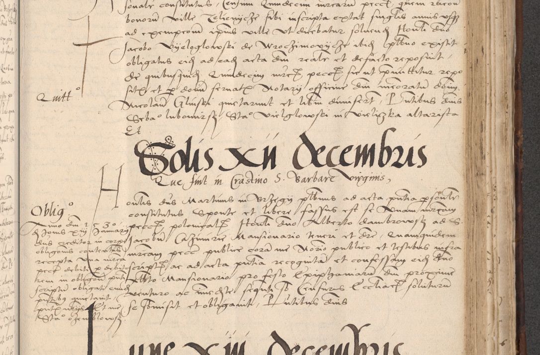 Zdjęcie nr 693 dla obiektu archiwalnego: INRI. Acta actorum, obligacionum et sentenciarum tam interlocutoriarum quam diffinitivarum coram reverendo patre ac egregio viro domino Jacobo Erciss[o]wski decretorum doctorem, canonico et officiali generali Cracoviensi ad annum Domini 1528, indicionem primam, pontificatus sanctissimi in Christo patris et domini domini Clementis divina probidendcia pape seprtimi, annum quintum, per Stanislaum de Mordi legalem consistorii notarium omine felici inchoantur