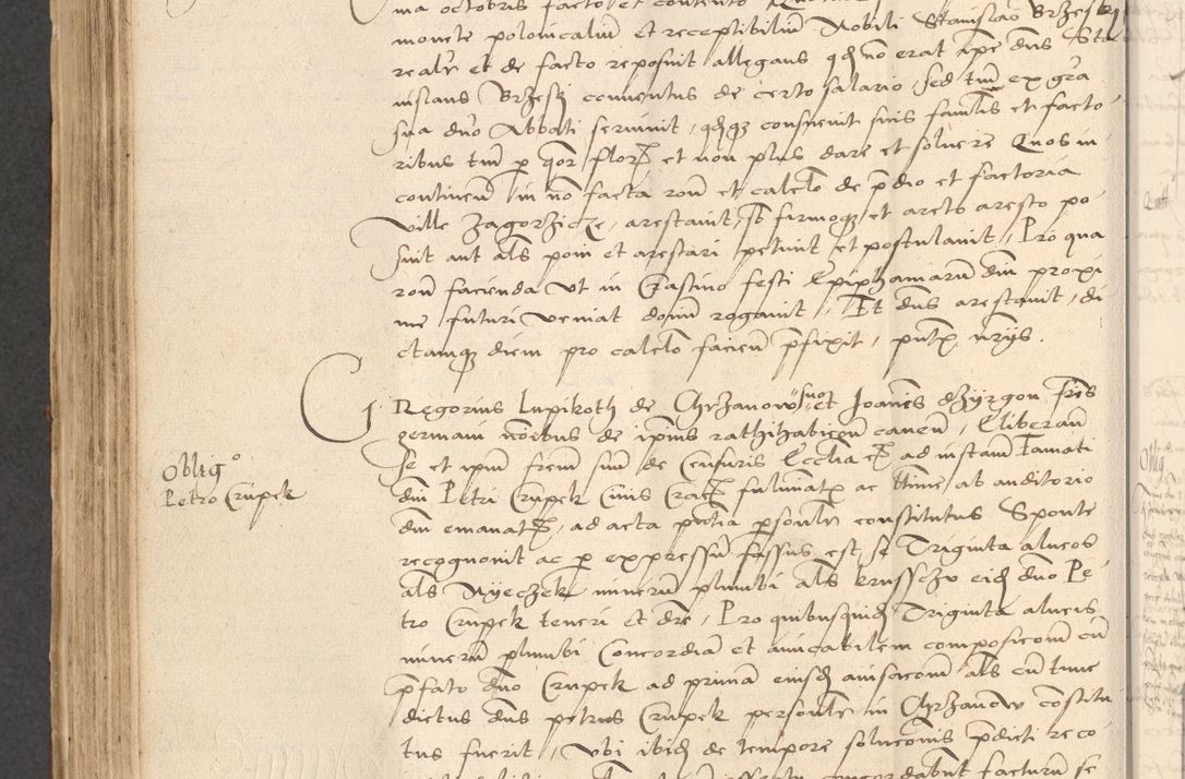 Zdjęcie nr 692 dla obiektu archiwalnego: INRI. Acta actorum, obligacionum et sentenciarum tam interlocutoriarum quam diffinitivarum coram reverendo patre ac egregio viro domino Jacobo Erciss[o]wski decretorum doctorem, canonico et officiali generali Cracoviensi ad annum Domini 1528, indicionem primam, pontificatus sanctissimi in Christo patris et domini domini Clementis divina probidendcia pape seprtimi, annum quintum, per Stanislaum de Mordi legalem consistorii notarium omine felici inchoantur