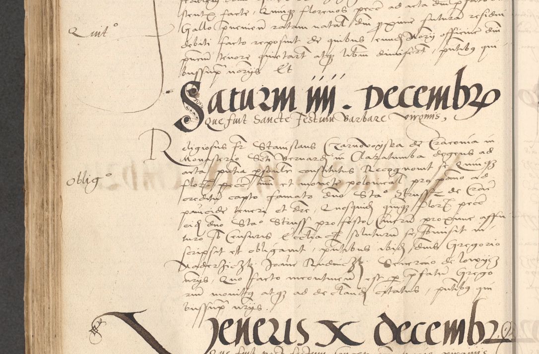 Zdjęcie nr 688 dla obiektu archiwalnego: INRI. Acta actorum, obligacionum et sentenciarum tam interlocutoriarum quam diffinitivarum coram reverendo patre ac egregio viro domino Jacobo Erciss[o]wski decretorum doctorem, canonico et officiali generali Cracoviensi ad annum Domini 1528, indicionem primam, pontificatus sanctissimi in Christo patris et domini domini Clementis divina probidendcia pape seprtimi, annum quintum, per Stanislaum de Mordi legalem consistorii notarium omine felici inchoantur
