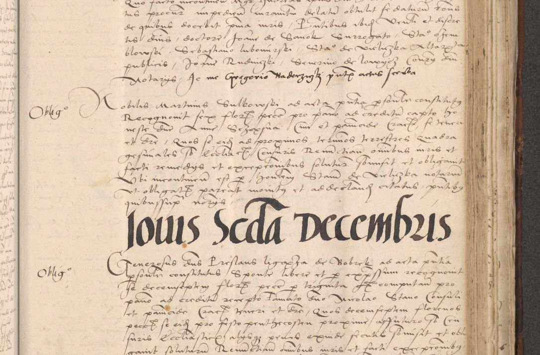 Zdjęcie nr 685 dla obiektu archiwalnego: INRI. Acta actorum, obligacionum et sentenciarum tam interlocutoriarum quam diffinitivarum coram reverendo patre ac egregio viro domino Jacobo Erciss[o]wski decretorum doctorem, canonico et officiali generali Cracoviensi ad annum Domini 1528, indicionem primam, pontificatus sanctissimi in Christo patris et domini domini Clementis divina probidendcia pape seprtimi, annum quintum, per Stanislaum de Mordi legalem consistorii notarium omine felici inchoantur
