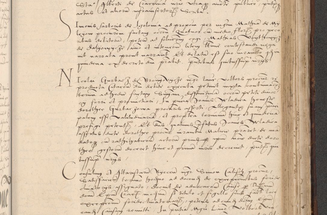 Zdjęcie nr 679 dla obiektu archiwalnego: INRI. Acta actorum, obligacionum et sentenciarum tam interlocutoriarum quam diffinitivarum coram reverendo patre ac egregio viro domino Jacobo Erciss[o]wski decretorum doctorem, canonico et officiali generali Cracoviensi ad annum Domini 1528, indicionem primam, pontificatus sanctissimi in Christo patris et domini domini Clementis divina probidendcia pape seprtimi, annum quintum, per Stanislaum de Mordi legalem consistorii notarium omine felici inchoantur