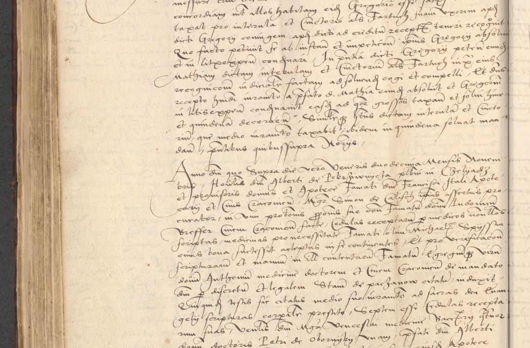 Zdjęcie nr 670 dla obiektu archiwalnego: INRI. Acta actorum, obligacionum et sentenciarum tam interlocutoriarum quam diffinitivarum coram reverendo patre ac egregio viro domino Jacobo Erciss[o]wski decretorum doctorem, canonico et officiali generali Cracoviensi ad annum Domini 1528, indicionem primam, pontificatus sanctissimi in Christo patris et domini domini Clementis divina probidendcia pape seprtimi, annum quintum, per Stanislaum de Mordi legalem consistorii notarium omine felici inchoantur