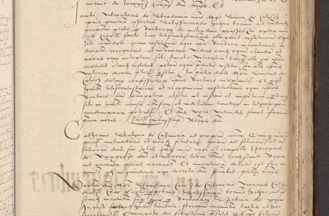 Zdjęcie nr 665 dla obiektu archiwalnego: INRI. Acta actorum, obligacionum et sentenciarum tam interlocutoriarum quam diffinitivarum coram reverendo patre ac egregio viro domino Jacobo Erciss[o]wski decretorum doctorem, canonico et officiali generali Cracoviensi ad annum Domini 1528, indicionem primam, pontificatus sanctissimi in Christo patris et domini domini Clementis divina probidendcia pape seprtimi, annum quintum, per Stanislaum de Mordi legalem consistorii notarium omine felici inchoantur