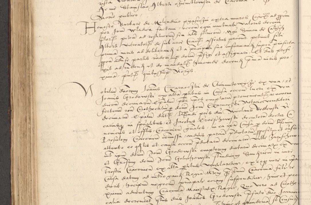 Zdjęcie nr 664 dla obiektu archiwalnego: INRI. Acta actorum, obligacionum et sentenciarum tam interlocutoriarum quam diffinitivarum coram reverendo patre ac egregio viro domino Jacobo Erciss[o]wski decretorum doctorem, canonico et officiali generali Cracoviensi ad annum Domini 1528, indicionem primam, pontificatus sanctissimi in Christo patris et domini domini Clementis divina probidendcia pape seprtimi, annum quintum, per Stanislaum de Mordi legalem consistorii notarium omine felici inchoantur