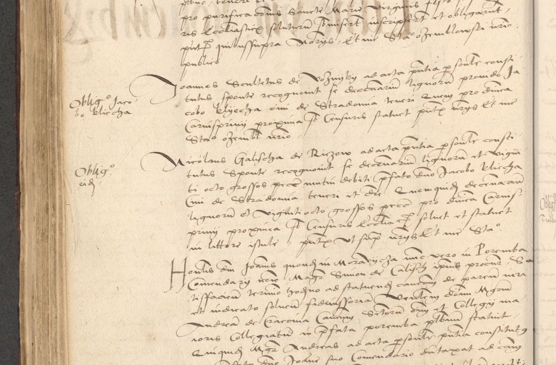 Zdjęcie nr 660 dla obiektu archiwalnego: INRI. Acta actorum, obligacionum et sentenciarum tam interlocutoriarum quam diffinitivarum coram reverendo patre ac egregio viro domino Jacobo Erciss[o]wski decretorum doctorem, canonico et officiali generali Cracoviensi ad annum Domini 1528, indicionem primam, pontificatus sanctissimi in Christo patris et domini domini Clementis divina probidendcia pape seprtimi, annum quintum, per Stanislaum de Mordi legalem consistorii notarium omine felici inchoantur