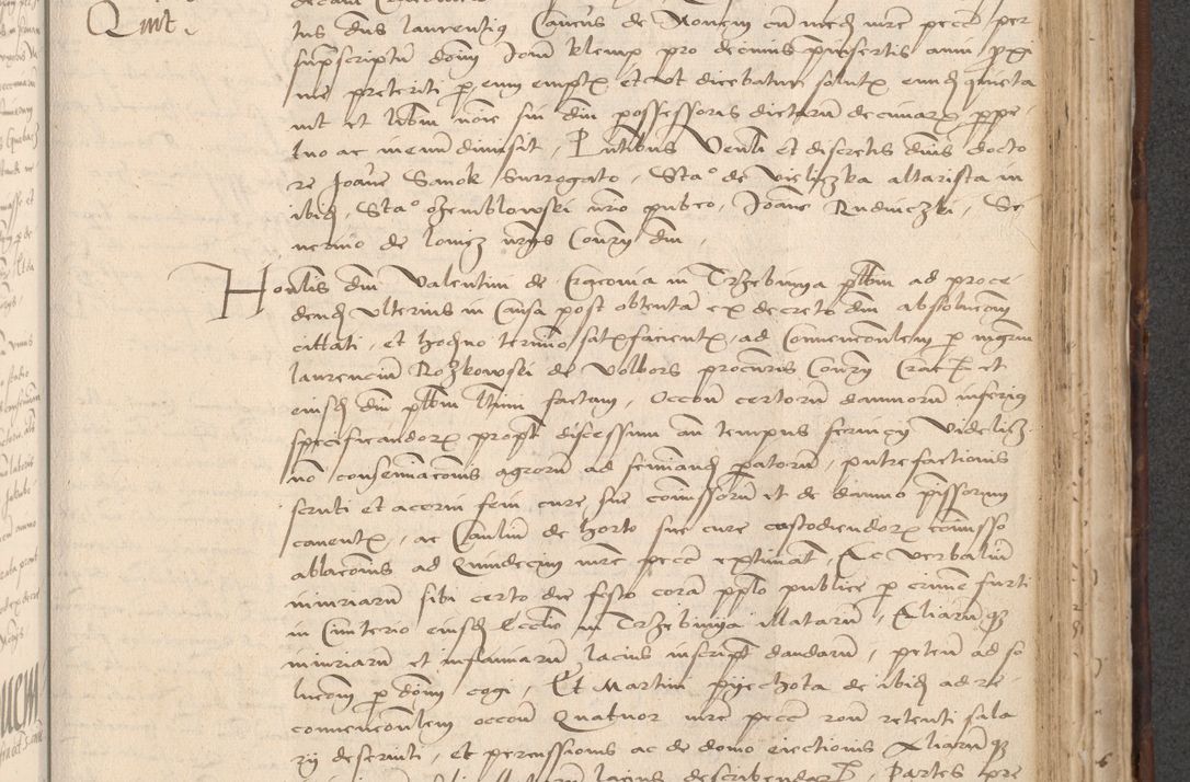 Zdjęcie nr 657 dla obiektu archiwalnego: INRI. Acta actorum, obligacionum et sentenciarum tam interlocutoriarum quam diffinitivarum coram reverendo patre ac egregio viro domino Jacobo Erciss[o]wski decretorum doctorem, canonico et officiali generali Cracoviensi ad annum Domini 1528, indicionem primam, pontificatus sanctissimi in Christo patris et domini domini Clementis divina probidendcia pape seprtimi, annum quintum, per Stanislaum de Mordi legalem consistorii notarium omine felici inchoantur