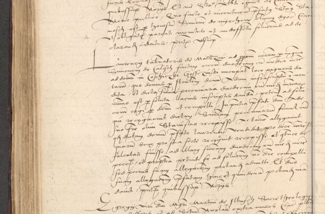 Zdjęcie nr 654 dla obiektu archiwalnego: INRI. Acta actorum, obligacionum et sentenciarum tam interlocutoriarum quam diffinitivarum coram reverendo patre ac egregio viro domino Jacobo Erciss[o]wski decretorum doctorem, canonico et officiali generali Cracoviensi ad annum Domini 1528, indicionem primam, pontificatus sanctissimi in Christo patris et domini domini Clementis divina probidendcia pape seprtimi, annum quintum, per Stanislaum de Mordi legalem consistorii notarium omine felici inchoantur