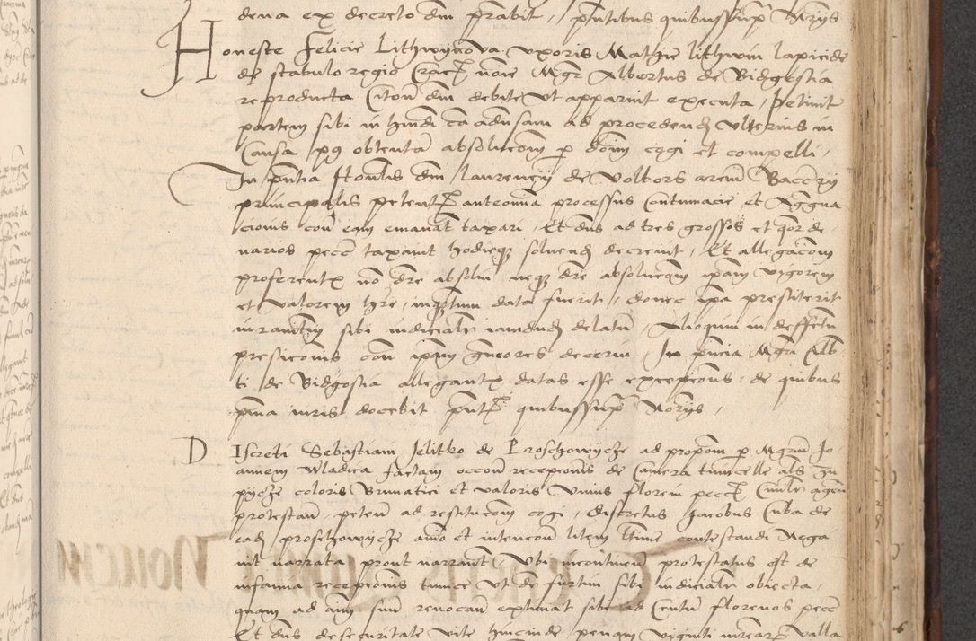 Zdjęcie nr 655 dla obiektu archiwalnego: INRI. Acta actorum, obligacionum et sentenciarum tam interlocutoriarum quam diffinitivarum coram reverendo patre ac egregio viro domino Jacobo Erciss[o]wski decretorum doctorem, canonico et officiali generali Cracoviensi ad annum Domini 1528, indicionem primam, pontificatus sanctissimi in Christo patris et domini domini Clementis divina probidendcia pape seprtimi, annum quintum, per Stanislaum de Mordi legalem consistorii notarium omine felici inchoantur