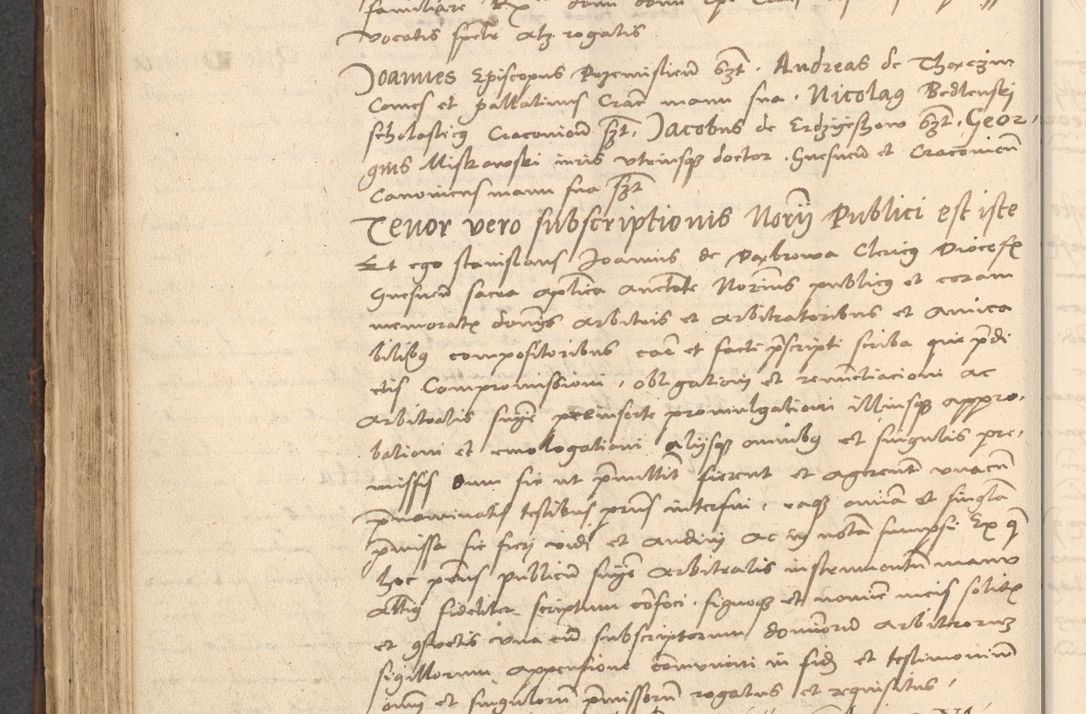 Zdjęcie nr 646 dla obiektu archiwalnego: INRI. Acta actorum, obligacionum et sentenciarum tam interlocutoriarum quam diffinitivarum coram reverendo patre ac egregio viro domino Jacobo Erciss[o]wski decretorum doctorem, canonico et officiali generali Cracoviensi ad annum Domini 1528, indicionem primam, pontificatus sanctissimi in Christo patris et domini domini Clementis divina probidendcia pape seprtimi, annum quintum, per Stanislaum de Mordi legalem consistorii notarium omine felici inchoantur