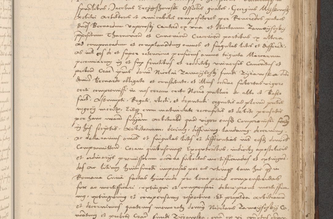 Zdjęcie nr 643 dla obiektu archiwalnego: INRI. Acta actorum, obligacionum et sentenciarum tam interlocutoriarum quam diffinitivarum coram reverendo patre ac egregio viro domino Jacobo Erciss[o]wski decretorum doctorem, canonico et officiali generali Cracoviensi ad annum Domini 1528, indicionem primam, pontificatus sanctissimi in Christo patris et domini domini Clementis divina probidendcia pape seprtimi, annum quintum, per Stanislaum de Mordi legalem consistorii notarium omine felici inchoantur