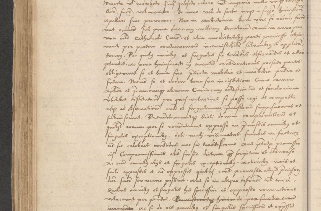 Zdjęcie nr 642 dla obiektu archiwalnego: INRI. Acta actorum, obligacionum et sentenciarum tam interlocutoriarum quam diffinitivarum coram reverendo patre ac egregio viro domino Jacobo Erciss[o]wski decretorum doctorem, canonico et officiali generali Cracoviensi ad annum Domini 1528, indicionem primam, pontificatus sanctissimi in Christo patris et domini domini Clementis divina probidendcia pape seprtimi, annum quintum, per Stanislaum de Mordi legalem consistorii notarium omine felici inchoantur