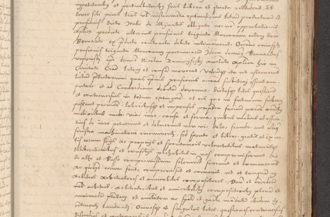 Zdjęcie nr 641 dla obiektu archiwalnego: INRI. Acta actorum, obligacionum et sentenciarum tam interlocutoriarum quam diffinitivarum coram reverendo patre ac egregio viro domino Jacobo Erciss[o]wski decretorum doctorem, canonico et officiali generali Cracoviensi ad annum Domini 1528, indicionem primam, pontificatus sanctissimi in Christo patris et domini domini Clementis divina probidendcia pape seprtimi, annum quintum, per Stanislaum de Mordi legalem consistorii notarium omine felici inchoantur
