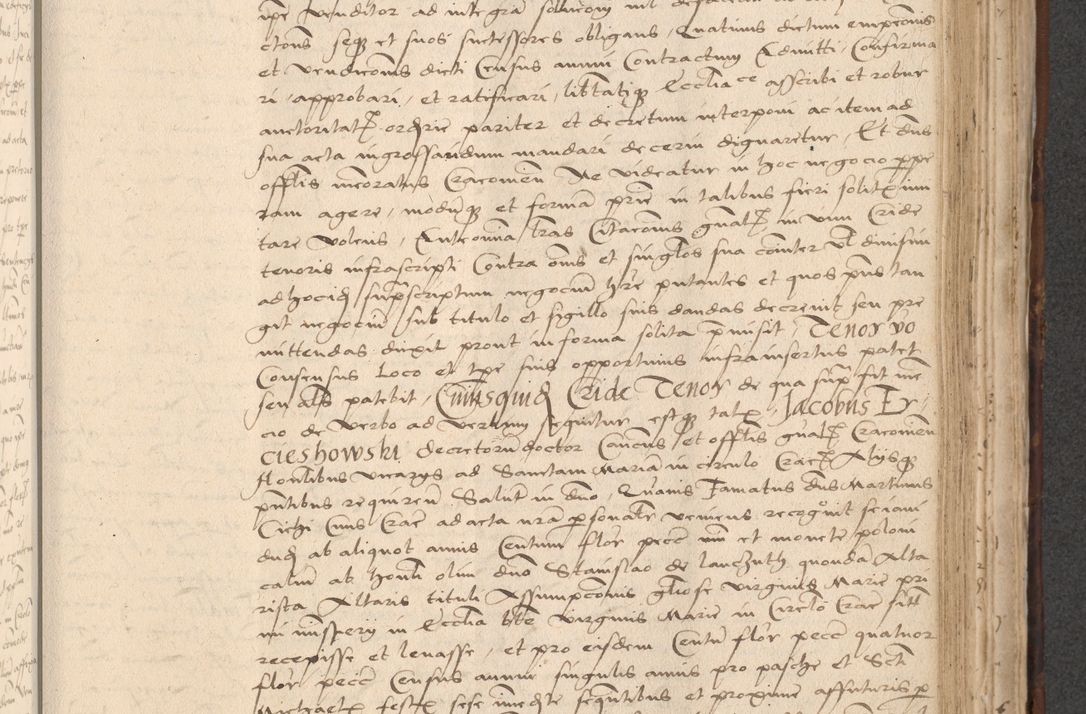 Zdjęcie nr 637 dla obiektu archiwalnego: INRI. Acta actorum, obligacionum et sentenciarum tam interlocutoriarum quam diffinitivarum coram reverendo patre ac egregio viro domino Jacobo Erciss[o]wski decretorum doctorem, canonico et officiali generali Cracoviensi ad annum Domini 1528, indicionem primam, pontificatus sanctissimi in Christo patris et domini domini Clementis divina probidendcia pape seprtimi, annum quintum, per Stanislaum de Mordi legalem consistorii notarium omine felici inchoantur