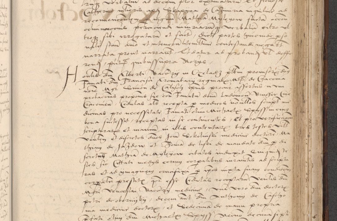 Zdjęcie nr 633 dla obiektu archiwalnego: INRI. Acta actorum, obligacionum et sentenciarum tam interlocutoriarum quam diffinitivarum coram reverendo patre ac egregio viro domino Jacobo Erciss[o]wski decretorum doctorem, canonico et officiali generali Cracoviensi ad annum Domini 1528, indicionem primam, pontificatus sanctissimi in Christo patris et domini domini Clementis divina probidendcia pape seprtimi, annum quintum, per Stanislaum de Mordi legalem consistorii notarium omine felici inchoantur