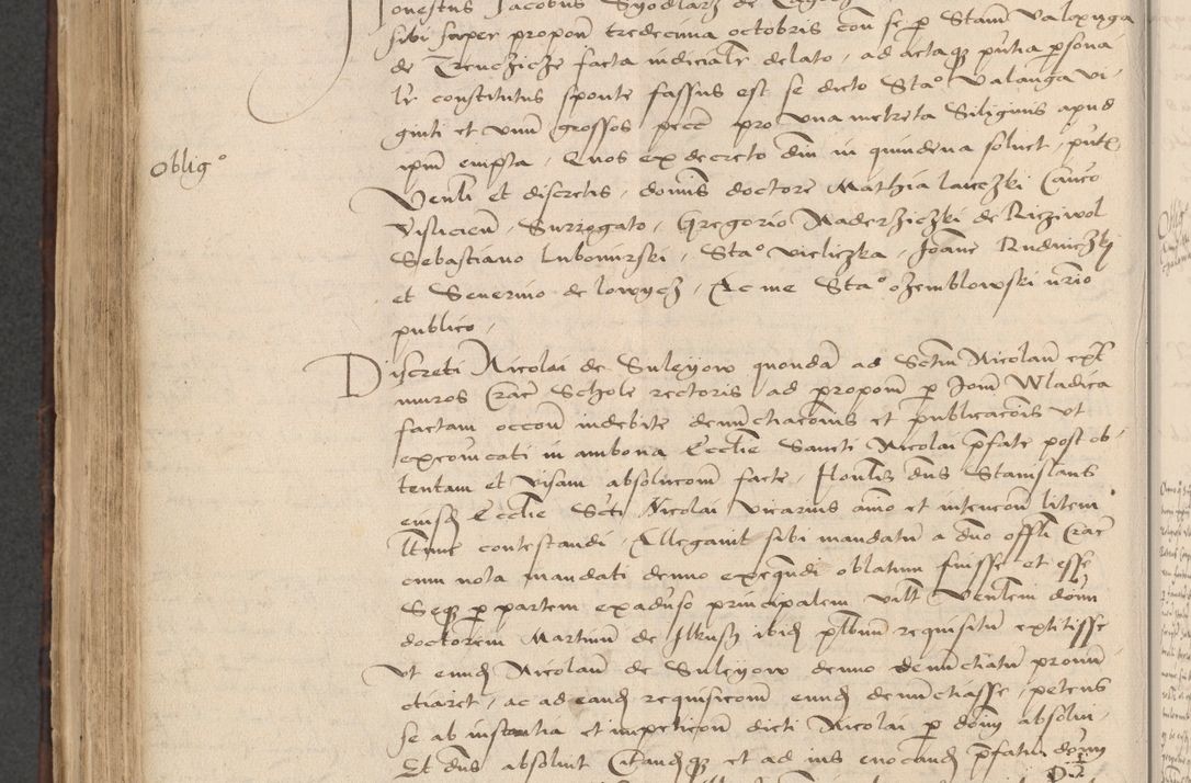 Zdjęcie nr 630 dla obiektu archiwalnego: INRI. Acta actorum, obligacionum et sentenciarum tam interlocutoriarum quam diffinitivarum coram reverendo patre ac egregio viro domino Jacobo Erciss[o]wski decretorum doctorem, canonico et officiali generali Cracoviensi ad annum Domini 1528, indicionem primam, pontificatus sanctissimi in Christo patris et domini domini Clementis divina probidendcia pape seprtimi, annum quintum, per Stanislaum de Mordi legalem consistorii notarium omine felici inchoantur