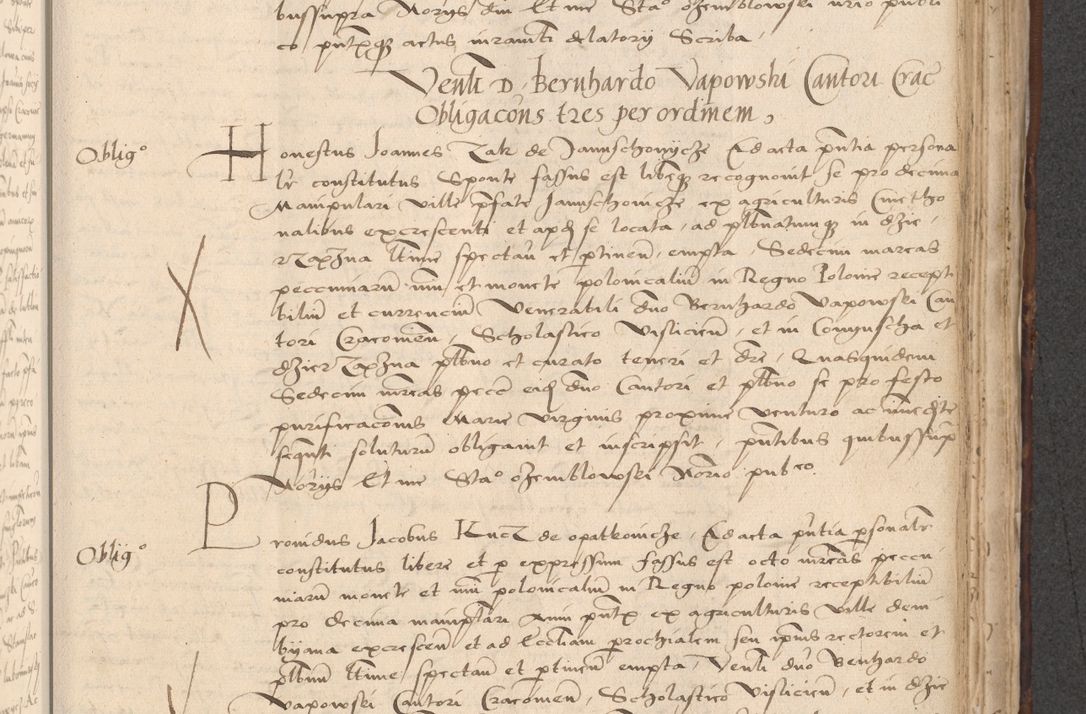Zdjęcie nr 627 dla obiektu archiwalnego: INRI. Acta actorum, obligacionum et sentenciarum tam interlocutoriarum quam diffinitivarum coram reverendo patre ac egregio viro domino Jacobo Erciss[o]wski decretorum doctorem, canonico et officiali generali Cracoviensi ad annum Domini 1528, indicionem primam, pontificatus sanctissimi in Christo patris et domini domini Clementis divina probidendcia pape seprtimi, annum quintum, per Stanislaum de Mordi legalem consistorii notarium omine felici inchoantur