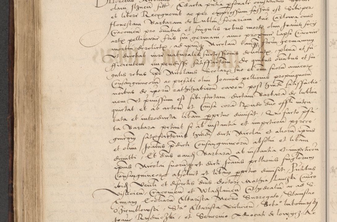 Zdjęcie nr 626 dla obiektu archiwalnego: INRI. Acta actorum, obligacionum et sentenciarum tam interlocutoriarum quam diffinitivarum coram reverendo patre ac egregio viro domino Jacobo Erciss[o]wski decretorum doctorem, canonico et officiali generali Cracoviensi ad annum Domini 1528, indicionem primam, pontificatus sanctissimi in Christo patris et domini domini Clementis divina probidendcia pape seprtimi, annum quintum, per Stanislaum de Mordi legalem consistorii notarium omine felici inchoantur