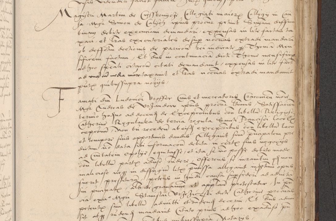 Zdjęcie nr 623 dla obiektu archiwalnego: INRI. Acta actorum, obligacionum et sentenciarum tam interlocutoriarum quam diffinitivarum coram reverendo patre ac egregio viro domino Jacobo Erciss[o]wski decretorum doctorem, canonico et officiali generali Cracoviensi ad annum Domini 1528, indicionem primam, pontificatus sanctissimi in Christo patris et domini domini Clementis divina probidendcia pape seprtimi, annum quintum, per Stanislaum de Mordi legalem consistorii notarium omine felici inchoantur