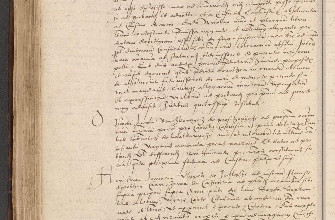 Zdjęcie nr 622 dla obiektu archiwalnego: INRI. Acta actorum, obligacionum et sentenciarum tam interlocutoriarum quam diffinitivarum coram reverendo patre ac egregio viro domino Jacobo Erciss[o]wski decretorum doctorem, canonico et officiali generali Cracoviensi ad annum Domini 1528, indicionem primam, pontificatus sanctissimi in Christo patris et domini domini Clementis divina probidendcia pape seprtimi, annum quintum, per Stanislaum de Mordi legalem consistorii notarium omine felici inchoantur