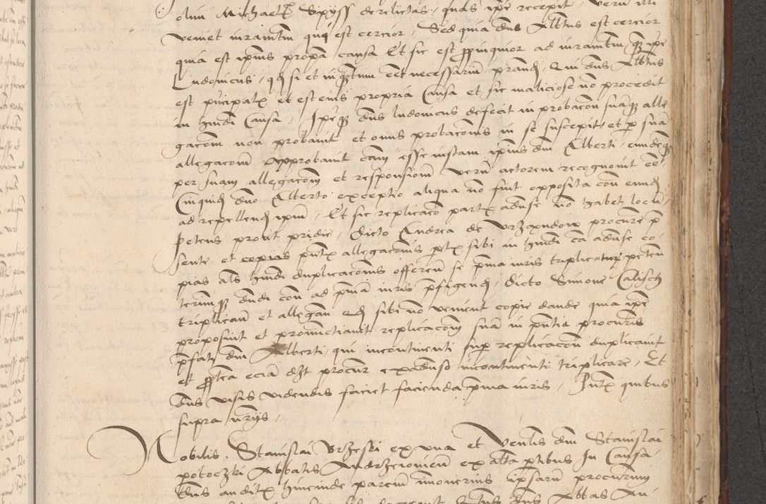 Zdjęcie nr 621 dla obiektu archiwalnego: INRI. Acta actorum, obligacionum et sentenciarum tam interlocutoriarum quam diffinitivarum coram reverendo patre ac egregio viro domino Jacobo Erciss[o]wski decretorum doctorem, canonico et officiali generali Cracoviensi ad annum Domini 1528, indicionem primam, pontificatus sanctissimi in Christo patris et domini domini Clementis divina probidendcia pape seprtimi, annum quintum, per Stanislaum de Mordi legalem consistorii notarium omine felici inchoantur