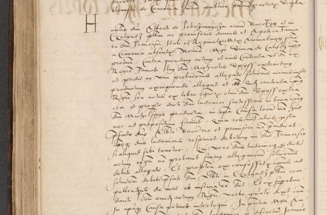 Zdjęcie nr 616 dla obiektu archiwalnego: INRI. Acta actorum, obligacionum et sentenciarum tam interlocutoriarum quam diffinitivarum coram reverendo patre ac egregio viro domino Jacobo Erciss[o]wski decretorum doctorem, canonico et officiali generali Cracoviensi ad annum Domini 1528, indicionem primam, pontificatus sanctissimi in Christo patris et domini domini Clementis divina probidendcia pape seprtimi, annum quintum, per Stanislaum de Mordi legalem consistorii notarium omine felici inchoantur