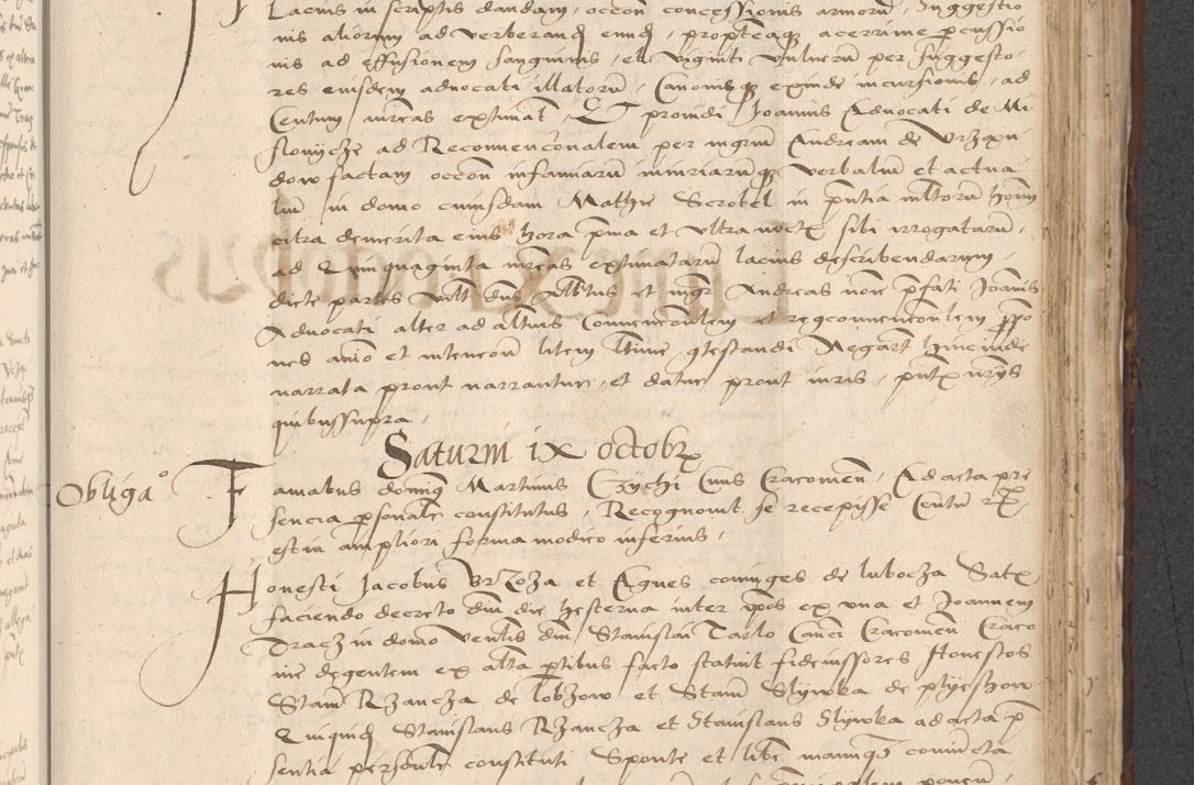 Zdjęcie nr 611 dla obiektu archiwalnego: INRI. Acta actorum, obligacionum et sentenciarum tam interlocutoriarum quam diffinitivarum coram reverendo patre ac egregio viro domino Jacobo Erciss[o]wski decretorum doctorem, canonico et officiali generali Cracoviensi ad annum Domini 1528, indicionem primam, pontificatus sanctissimi in Christo patris et domini domini Clementis divina probidendcia pape seprtimi, annum quintum, per Stanislaum de Mordi legalem consistorii notarium omine felici inchoantur