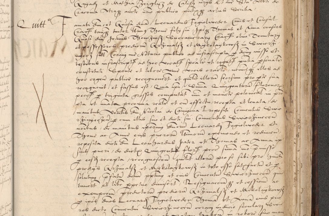 Zdjęcie nr 807 dla obiektu archiwalnego: INRI. Acta actorum, obligacionum et sentenciarum tam interlocutoriarum quam diffinitivarum coram reverendo patre ac egregio viro domino Jacobo Erciss[o]wski decretorum doctorem, canonico et officiali generali Cracoviensi ad annum Domini 1528, indicionem primam, pontificatus sanctissimi in Christo patris et domini domini Clementis divina probidendcia pape seprtimi, annum quintum, per Stanislaum de Mordi legalem consistorii notarium omine felici inchoantur