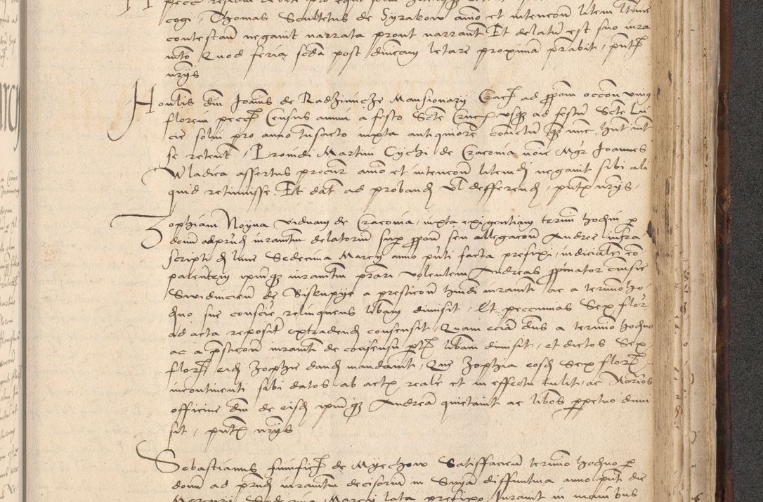 Zdjęcie nr 809 dla obiektu archiwalnego: INRI. Acta actorum, obligacionum et sentenciarum tam interlocutoriarum quam diffinitivarum coram reverendo patre ac egregio viro domino Jacobo Erciss[o]wski decretorum doctorem, canonico et officiali generali Cracoviensi ad annum Domini 1528, indicionem primam, pontificatus sanctissimi in Christo patris et domini domini Clementis divina probidendcia pape seprtimi, annum quintum, per Stanislaum de Mordi legalem consistorii notarium omine felici inchoantur