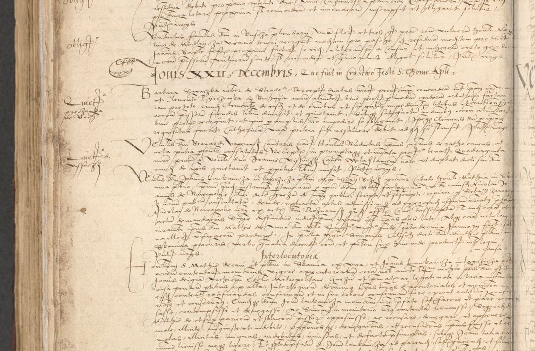 Zdjęcie nr 1104 dla obiektu archiwalnego: INRI. Acta actorum, obligacionum et sentenciarum tam interlocutoriarum quam diffinitivarum coram reverendo patre ac egregio viro domino Jacobo Erciss[o]wski decretorum doctorem, canonico et officiali generali Cracoviensi ad annum Domini 1528, indicionem primam, pontificatus sanctissimi in Christo patris et domini domini Clementis divina probidendcia pape seprtimi, annum quintum, per Stanislaum de Mordi legalem consistorii notarium omine felici inchoantur