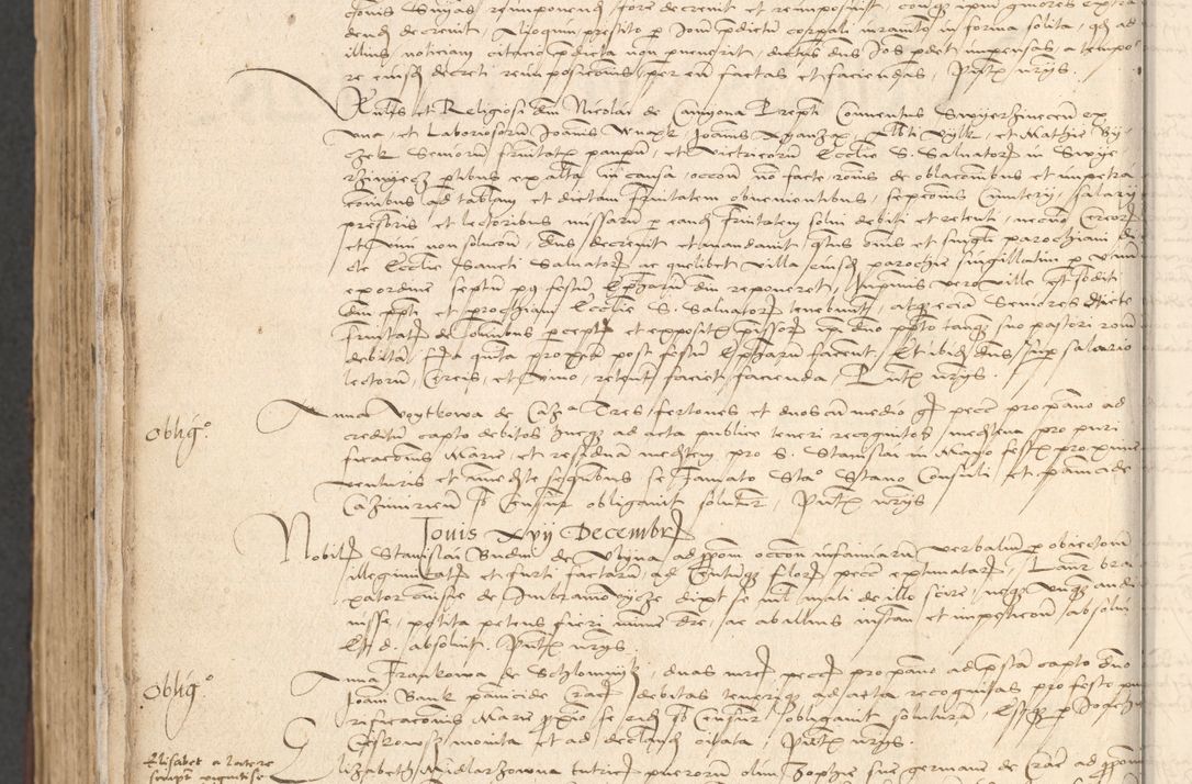 Zdjęcie nr 1102 dla obiektu archiwalnego: INRI. Acta actorum, obligacionum et sentenciarum tam interlocutoriarum quam diffinitivarum coram reverendo patre ac egregio viro domino Jacobo Erciss[o]wski decretorum doctorem, canonico et officiali generali Cracoviensi ad annum Domini 1528, indicionem primam, pontificatus sanctissimi in Christo patris et domini domini Clementis divina probidendcia pape seprtimi, annum quintum, per Stanislaum de Mordi legalem consistorii notarium omine felici inchoantur