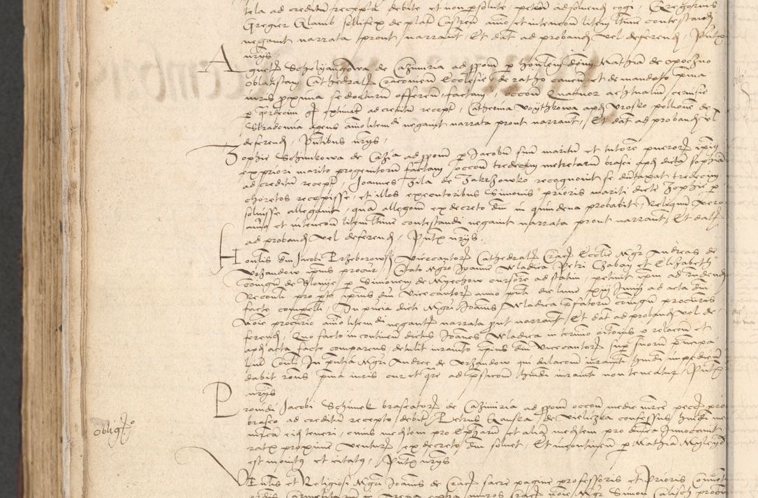 Zdjęcie nr 1098 dla obiektu archiwalnego: INRI. Acta actorum, obligacionum et sentenciarum tam interlocutoriarum quam diffinitivarum coram reverendo patre ac egregio viro domino Jacobo Erciss[o]wski decretorum doctorem, canonico et officiali generali Cracoviensi ad annum Domini 1528, indicionem primam, pontificatus sanctissimi in Christo patris et domini domini Clementis divina probidendcia pape seprtimi, annum quintum, per Stanislaum de Mordi legalem consistorii notarium omine felici inchoantur