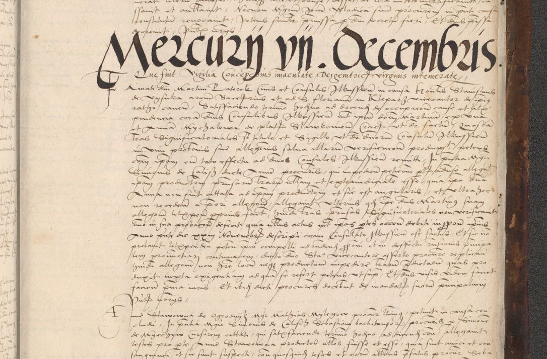 Zdjęcie nr 1097 dla obiektu archiwalnego: INRI. Acta actorum, obligacionum et sentenciarum tam interlocutoriarum quam diffinitivarum coram reverendo patre ac egregio viro domino Jacobo Erciss[o]wski decretorum doctorem, canonico et officiali generali Cracoviensi ad annum Domini 1528, indicionem primam, pontificatus sanctissimi in Christo patris et domini domini Clementis divina probidendcia pape seprtimi, annum quintum, per Stanislaum de Mordi legalem consistorii notarium omine felici inchoantur