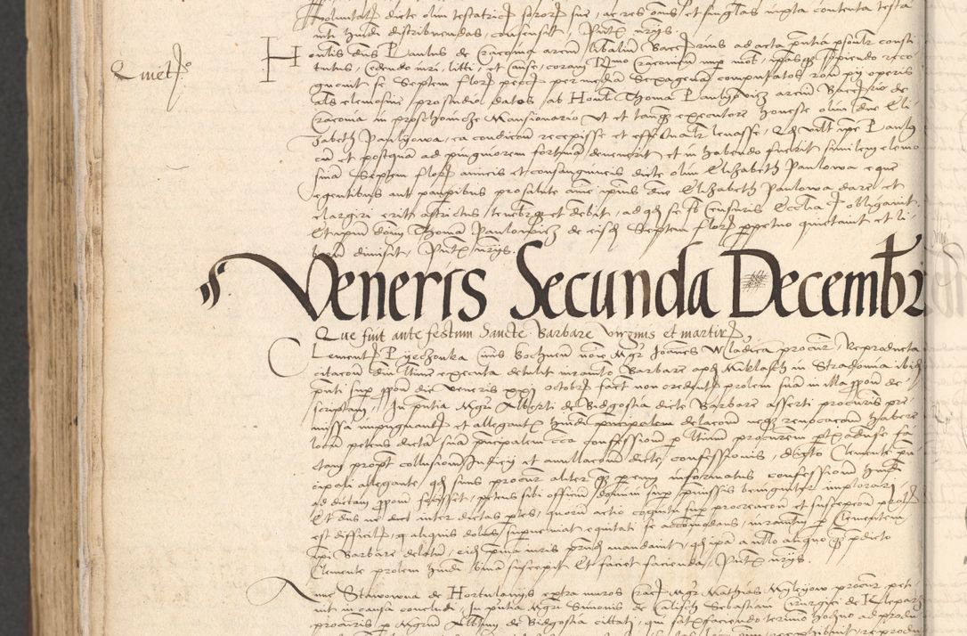 Zdjęcie nr 1094 dla obiektu archiwalnego: INRI. Acta actorum, obligacionum et sentenciarum tam interlocutoriarum quam diffinitivarum coram reverendo patre ac egregio viro domino Jacobo Erciss[o]wski decretorum doctorem, canonico et officiali generali Cracoviensi ad annum Domini 1528, indicionem primam, pontificatus sanctissimi in Christo patris et domini domini Clementis divina probidendcia pape seprtimi, annum quintum, per Stanislaum de Mordi legalem consistorii notarium omine felici inchoantur