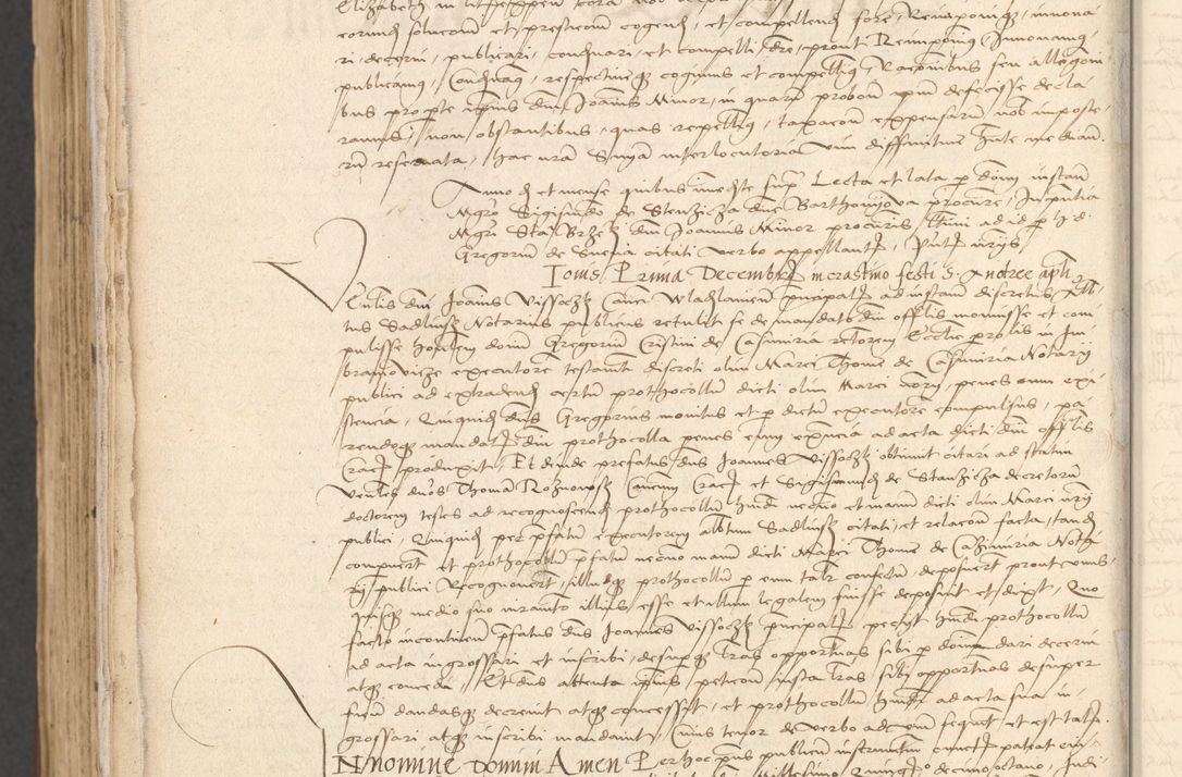 Zdjęcie nr 1092 dla obiektu archiwalnego: INRI. Acta actorum, obligacionum et sentenciarum tam interlocutoriarum quam diffinitivarum coram reverendo patre ac egregio viro domino Jacobo Erciss[o]wski decretorum doctorem, canonico et officiali generali Cracoviensi ad annum Domini 1528, indicionem primam, pontificatus sanctissimi in Christo patris et domini domini Clementis divina probidendcia pape seprtimi, annum quintum, per Stanislaum de Mordi legalem consistorii notarium omine felici inchoantur