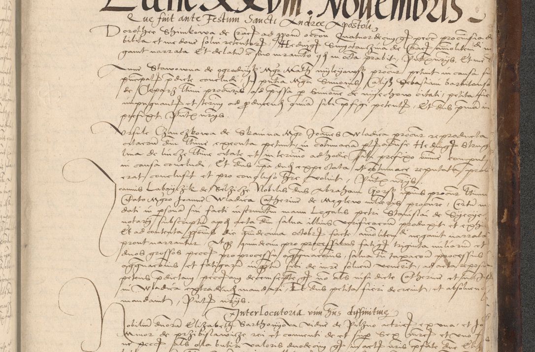 Zdjęcie nr 1091 dla obiektu archiwalnego: INRI. Acta actorum, obligacionum et sentenciarum tam interlocutoriarum quam diffinitivarum coram reverendo patre ac egregio viro domino Jacobo Erciss[o]wski decretorum doctorem, canonico et officiali generali Cracoviensi ad annum Domini 1528, indicionem primam, pontificatus sanctissimi in Christo patris et domini domini Clementis divina probidendcia pape seprtimi, annum quintum, per Stanislaum de Mordi legalem consistorii notarium omine felici inchoantur