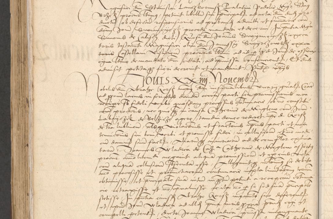 Zdjęcie nr 1088 dla obiektu archiwalnego: INRI. Acta actorum, obligacionum et sentenciarum tam interlocutoriarum quam diffinitivarum coram reverendo patre ac egregio viro domino Jacobo Erciss[o]wski decretorum doctorem, canonico et officiali generali Cracoviensi ad annum Domini 1528, indicionem primam, pontificatus sanctissimi in Christo patris et domini domini Clementis divina probidendcia pape seprtimi, annum quintum, per Stanislaum de Mordi legalem consistorii notarium omine felici inchoantur