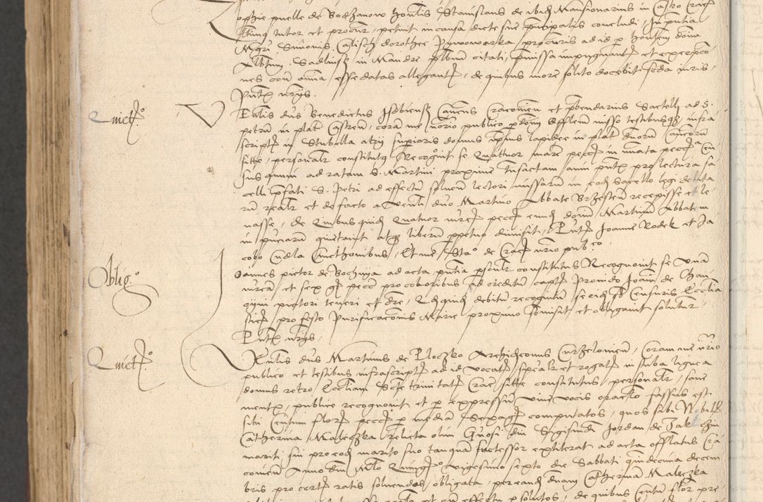 Zdjęcie nr 1084 dla obiektu archiwalnego: INRI. Acta actorum, obligacionum et sentenciarum tam interlocutoriarum quam diffinitivarum coram reverendo patre ac egregio viro domino Jacobo Erciss[o]wski decretorum doctorem, canonico et officiali generali Cracoviensi ad annum Domini 1528, indicionem primam, pontificatus sanctissimi in Christo patris et domini domini Clementis divina probidendcia pape seprtimi, annum quintum, per Stanislaum de Mordi legalem consistorii notarium omine felici inchoantur