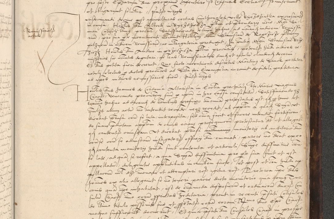 Zdjęcie nr 1067 dla obiektu archiwalnego: INRI. Acta actorum, obligacionum et sentenciarum tam interlocutoriarum quam diffinitivarum coram reverendo patre ac egregio viro domino Jacobo Erciss[o]wski decretorum doctorem, canonico et officiali generali Cracoviensi ad annum Domini 1528, indicionem primam, pontificatus sanctissimi in Christo patris et domini domini Clementis divina probidendcia pape seprtimi, annum quintum, per Stanislaum de Mordi legalem consistorii notarium omine felici inchoantur