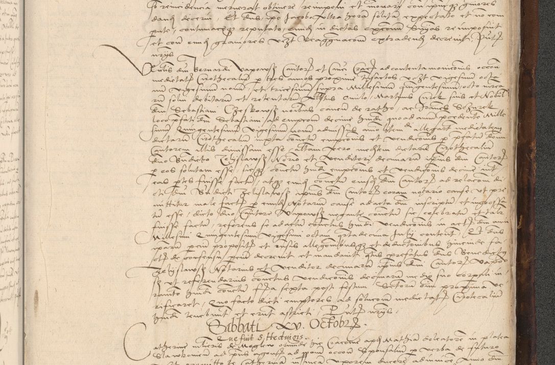 Zdjęcie nr 1061 dla obiektu archiwalnego: INRI. Acta actorum, obligacionum et sentenciarum tam interlocutoriarum quam diffinitivarum coram reverendo patre ac egregio viro domino Jacobo Erciss[o]wski decretorum doctorem, canonico et officiali generali Cracoviensi ad annum Domini 1528, indicionem primam, pontificatus sanctissimi in Christo patris et domini domini Clementis divina probidendcia pape seprtimi, annum quintum, per Stanislaum de Mordi legalem consistorii notarium omine felici inchoantur
