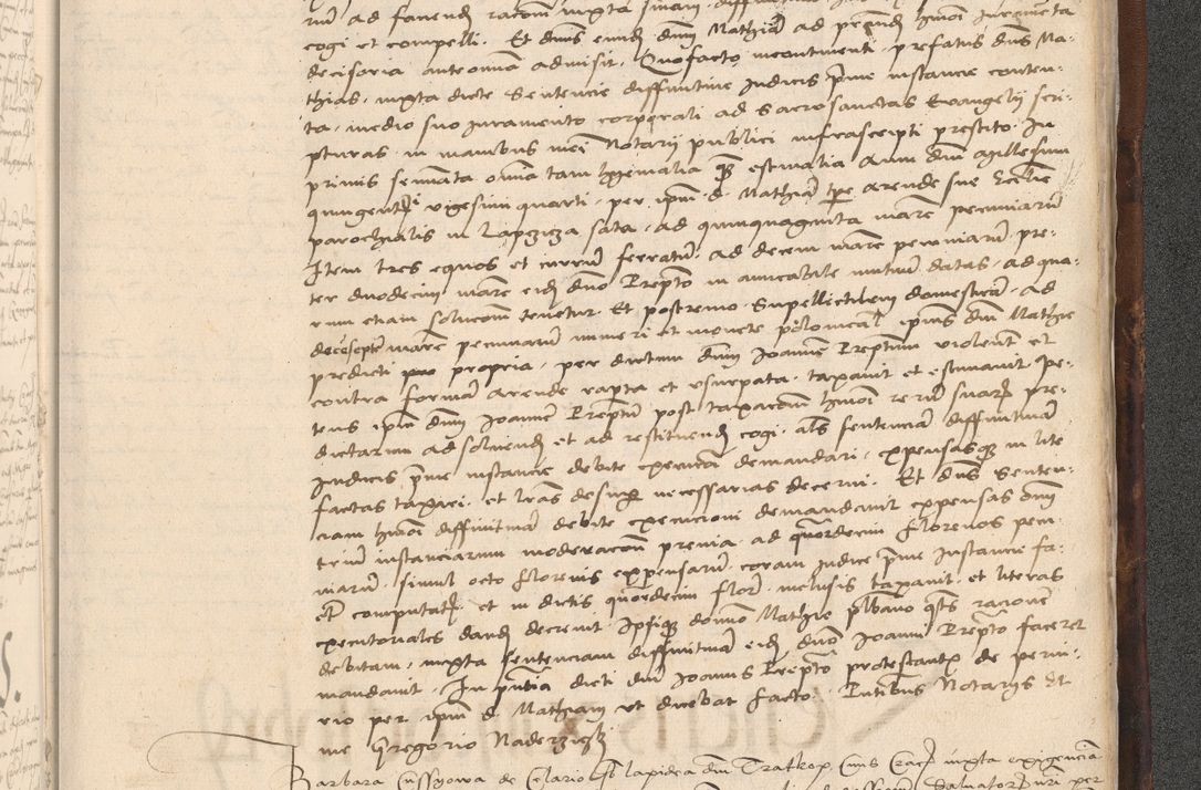 Zdjęcie nr 1059 dla obiektu archiwalnego: INRI. Acta actorum, obligacionum et sentenciarum tam interlocutoriarum quam diffinitivarum coram reverendo patre ac egregio viro domino Jacobo Erciss[o]wski decretorum doctorem, canonico et officiali generali Cracoviensi ad annum Domini 1528, indicionem primam, pontificatus sanctissimi in Christo patris et domini domini Clementis divina probidendcia pape seprtimi, annum quintum, per Stanislaum de Mordi legalem consistorii notarium omine felici inchoantur