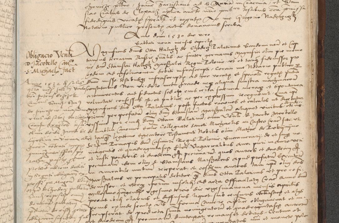 Zdjęcie nr 1053 dla obiektu archiwalnego: INRI. Acta actorum, obligacionum et sentenciarum tam interlocutoriarum quam diffinitivarum coram reverendo patre ac egregio viro domino Jacobo Erciss[o]wski decretorum doctorem, canonico et officiali generali Cracoviensi ad annum Domini 1528, indicionem primam, pontificatus sanctissimi in Christo patris et domini domini Clementis divina probidendcia pape seprtimi, annum quintum, per Stanislaum de Mordi legalem consistorii notarium omine felici inchoantur