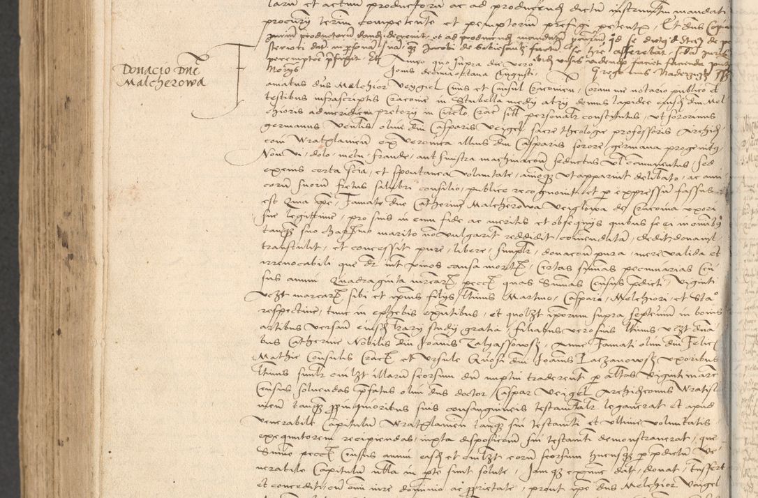 Zdjęcie nr 1052 dla obiektu archiwalnego: INRI. Acta actorum, obligacionum et sentenciarum tam interlocutoriarum quam diffinitivarum coram reverendo patre ac egregio viro domino Jacobo Erciss[o]wski decretorum doctorem, canonico et officiali generali Cracoviensi ad annum Domini 1528, indicionem primam, pontificatus sanctissimi in Christo patris et domini domini Clementis divina probidendcia pape seprtimi, annum quintum, per Stanislaum de Mordi legalem consistorii notarium omine felici inchoantur