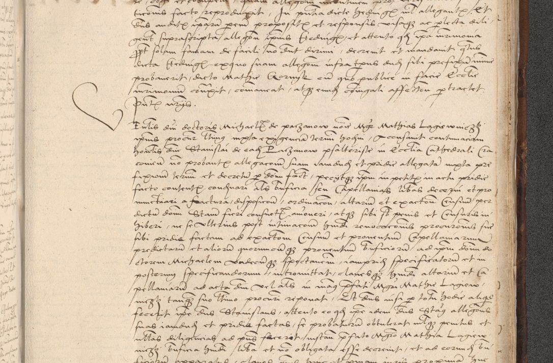 Zdjęcie nr 1049 dla obiektu archiwalnego: INRI. Acta actorum, obligacionum et sentenciarum tam interlocutoriarum quam diffinitivarum coram reverendo patre ac egregio viro domino Jacobo Erciss[o]wski decretorum doctorem, canonico et officiali generali Cracoviensi ad annum Domini 1528, indicionem primam, pontificatus sanctissimi in Christo patris et domini domini Clementis divina probidendcia pape seprtimi, annum quintum, per Stanislaum de Mordi legalem consistorii notarium omine felici inchoantur