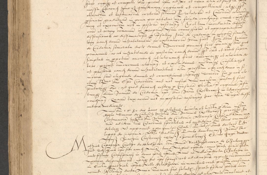 Zdjęcie nr 1048 dla obiektu archiwalnego: INRI. Acta actorum, obligacionum et sentenciarum tam interlocutoriarum quam diffinitivarum coram reverendo patre ac egregio viro domino Jacobo Erciss[o]wski decretorum doctorem, canonico et officiali generali Cracoviensi ad annum Domini 1528, indicionem primam, pontificatus sanctissimi in Christo patris et domini domini Clementis divina probidendcia pape seprtimi, annum quintum, per Stanislaum de Mordi legalem consistorii notarium omine felici inchoantur