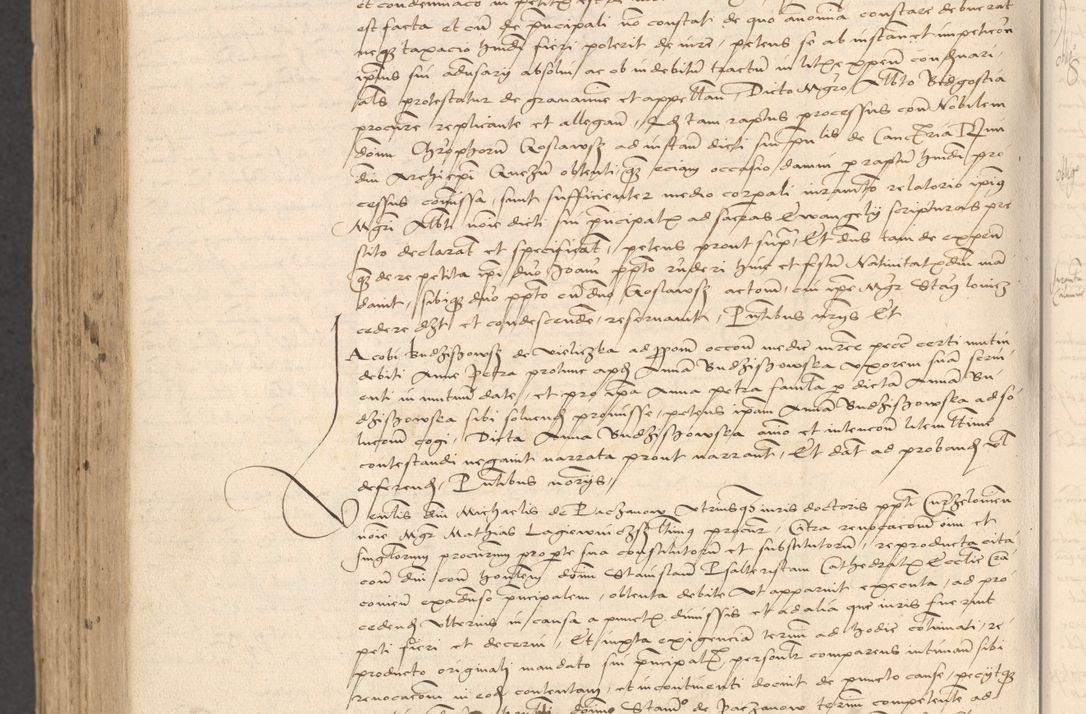 Zdjęcie nr 1044 dla obiektu archiwalnego: INRI. Acta actorum, obligacionum et sentenciarum tam interlocutoriarum quam diffinitivarum coram reverendo patre ac egregio viro domino Jacobo Erciss[o]wski decretorum doctorem, canonico et officiali generali Cracoviensi ad annum Domini 1528, indicionem primam, pontificatus sanctissimi in Christo patris et domini domini Clementis divina probidendcia pape seprtimi, annum quintum, per Stanislaum de Mordi legalem consistorii notarium omine felici inchoantur
